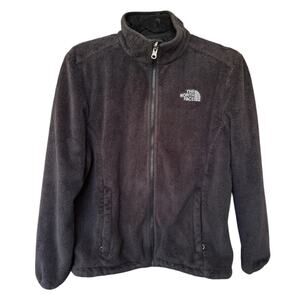 The North Face Black Fuzzy Zip Fleece Track Jacket Outdoors Hiking Gorpcore S
